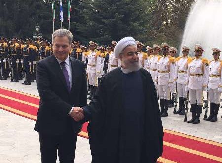استقبال رسمی روحانی از رییس جمهوری فنلاند