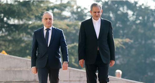 استقبال رسمی جهانگیری از نخست وزیر سوریه